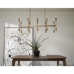 Perret 20-Light Aged Brass Island Pendant by Trend Lighting -Halo Shop aged brass trend lighting chandeliers tp20017ab 1f 1000