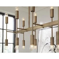 Perret 20-Light Aged Brass Island Pendant by Trend Lighting -Halo Shop aged brass trend lighting chandeliers tp20017ab 4f 1000