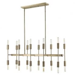 Perret 20-Light Aged Brass Island Pendant by Trend Lighting