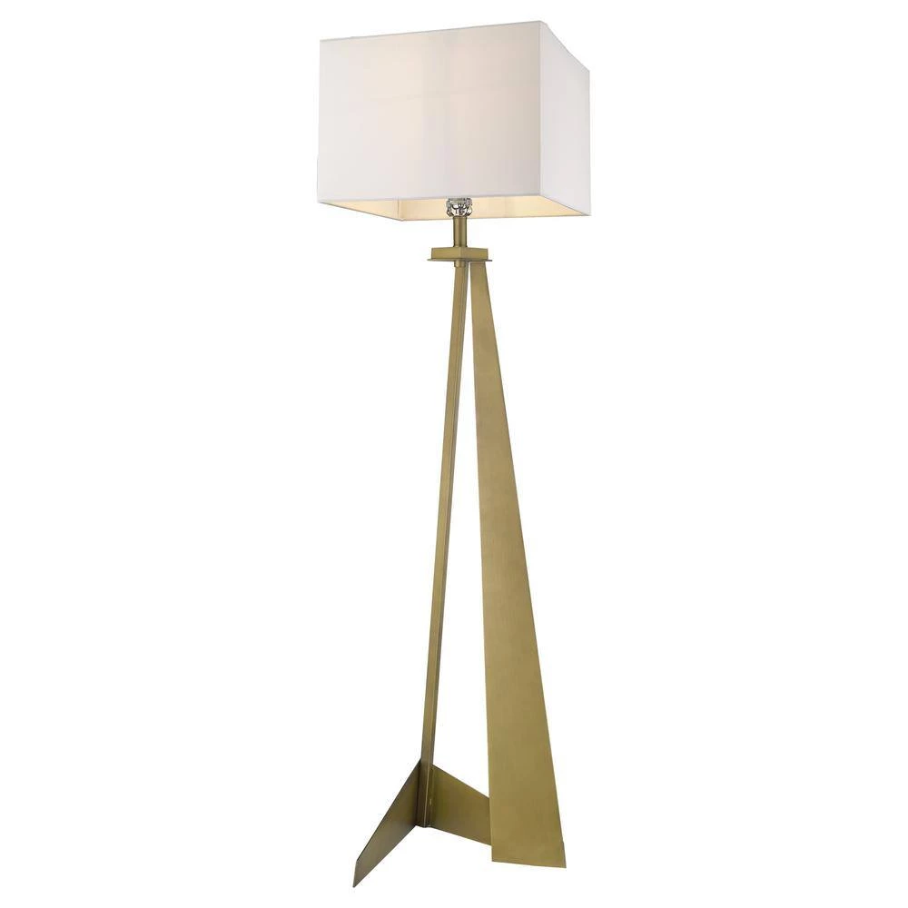 Stratos 59.75 in. 1-Light Aged Brass Floor Lamp by Trend Lighting 4 Stratos 59.75 in. 1-Light Aged Brass Floor Lamp by Trend Lighting - Image 2