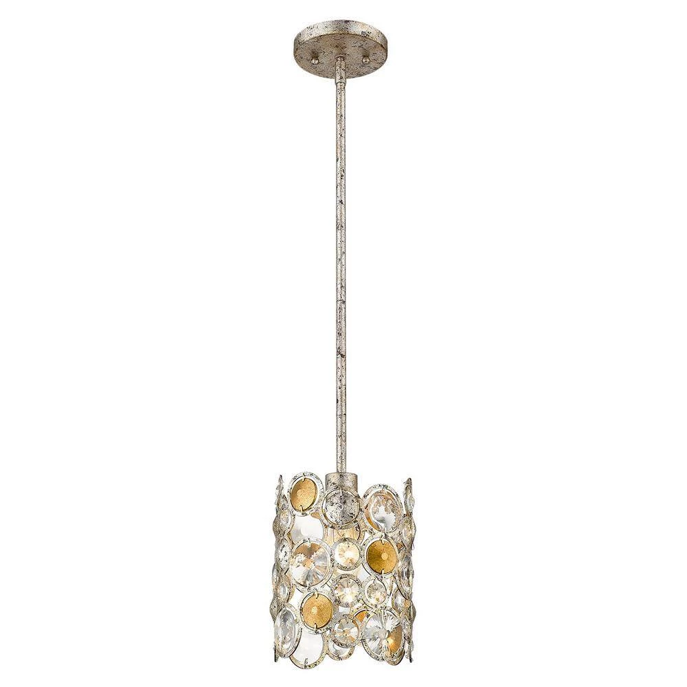 Vitozzi 1-Light Antique Silver Leaf Pendant by Trend Lighting 3 Vitozzi 1-Light Antique Silver Leaf Pendant by Trend Lighting - Image 2