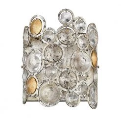 Vitozzi 1-Light Antique Silver Leaf Sconce by Trend Lighting