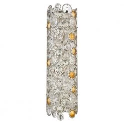 Vitozzi 3-Light Antique Silver Leaf Sconce by Trend Lighting