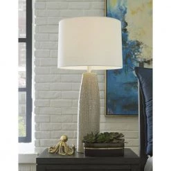 Trend Home 32.75 in. Beige Ceramic Table Lamp by Trend Lighting -Halo Shop beige trend lighting table lamps tt80157 44 1000