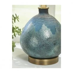 Trend Home 22.25 in. Teal Glass Table Lamp by Trend Lighting -Halo Shop brass trend lighting table lamps tt80161 1f 1000