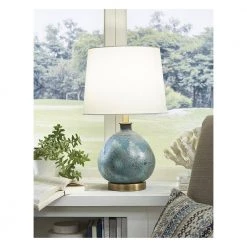 Trend Home 22.25 in. Teal Glass Table Lamp by Trend Lighting -Halo Shop brass trend lighting table lamps tt80161 44 1000