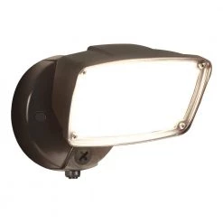 FSL Single Head Bronze Outdoor Integrated Dusk to Dawn LED Flood Light with Selectable Color Temperature by Halo