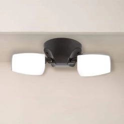 Bronze Outdoor Integrated LED Flood Light with Selectable Color Temperature by Halo -Halo Shop bronze halo flood lights ft28vcb 4f 1000