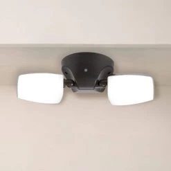 Bronze Outdoor Integrated LED Dusk to Dawn Flood Light with Selectable Color Temperature by Halo 16 Bronze Outdoor Integrated LED Dusk to Dawn Flood Light with Selectable Color Temperature by Halo -Halo Shop bronze halo flood lights ft28vcib 4f 1000