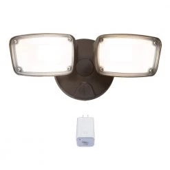 22.8-Watt Integrated LED Bronze Flood Light Tunable CCT (3000K-5000K) and Bluetooth Enabled Internet Bridge by Halo