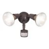 180-Degree Bronze Twin Head Motion Activated Outdoor Flood Light by Halo -Halo Shop bronze halo flood lights ms185 64 1000