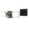5.8-Watt 180-Degree Bronze Solar Motion Activated Twin Head Outdoor Integrated LED Flood Light by Halo -Halo Shop bronze halo flood lights msled600 64 1000