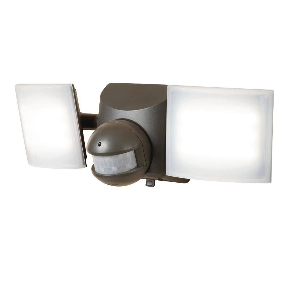 5.8-Watt 180-Degree Bronze Solar Motion Activated Twin Head Outdoor Integrated LED Flood Light by Halo 4 5.8-Watt 180-Degree Bronze Solar Motion Activated Twin Head Outdoor Integrated LED Flood Light by Halo - Image 2