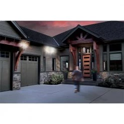 180-Degree Bronze Motion Activated Outdoor Integrated LED Twin Head Flood Light with Selectable CCT, 2200 Lumens by Halo -Halo Shop bronze halo flood lights mst28vcb c3 1000