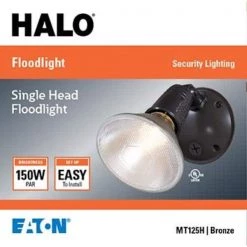 150-Watt Bronze Outdoor Single-Head Security Flood Light by Halo -Halo Shop bronze halo flood lights mt125 77 1000