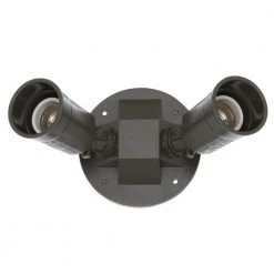 300-Watt Bronze Outdoor Twin-Head Security Flood Light by Halo -Halo Shop bronze halo flood lights pwt250br 40 1000