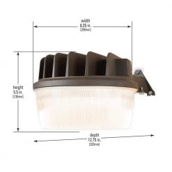AL Bronze Outdoor Integrated LED Security Area Light with Replaceable Photo Control by Halo -Halo Shop bronze halo parking lot lights al2550lpcbz 40 1000