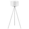 Brella 63 in. 1-Light Brushed Nickel Tripod Floor Lamp With Sheer Snow Shantung Two Tier Shade by Trend Lighting -Halo Shop brushed nickel trend lighting floor lamps bf5533 64 1000