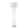 Riley 60.5 in. 1-Light Brushed Nickel Floor Lamp With Off-White Shantung Shade by Trend Lighting -Halo Shop brushed nickel trend lighting floor lamps bf7475 64 1000