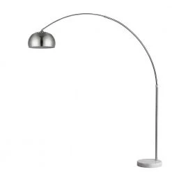 Mid 1-Light Brushed Nickel Adjustable Arc Floor Lamp With Metal Shade (73 in.) by Trend Lighting