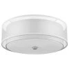 Brella 16 in. Brushed Nickel Semi-Flushmount with Sheer Snow Shantung Two Tier Shade by Trend Lighting 2 Brella 16 in. Brushed Nickel Semi-Flushmount with Sheer Snow Shantung Two Tier Shade by Trend Lighting -Halo Shop brushed nickel trend lighting flush mount lights bp7158 64 1000