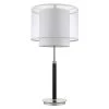 Roosevelt 31.25 in. 1-Light Espresso And Brushed Nickel Table Lamp With Sheer Snow Shantung Two Tier Shade by Trend Lighting -Halo Shop espresso brushed nickel trend lighting table lamps bt7162 64 1000
