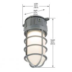 Gray Outdoor Integrated LED Vapor Tight Wall or Ceiling Mount Flood Light by Halo 15 Gray Outdoor Integrated LED Vapor Tight Wall or Ceiling Mount Flood Light by Halo -Halo Shop gray halo flood lights vt1730 1d 1000