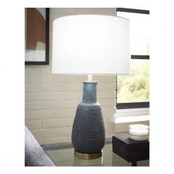 Trend Home 25.75 in. Gray Ceramic Table Lamp by Trend Lighting -Halo Shop gray trend lighting table lamps tt80178 44 1000