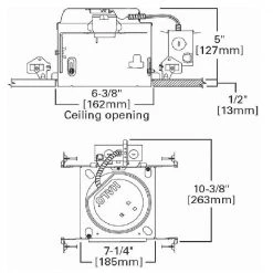 E26 6 in. Aluminum Recessed Lighting Housing for New Construction Shallow Ceiling, Insulation Contact, Air-Tite by Halo -Halo Shop halo recessed lighting housings e27icat 66 1000