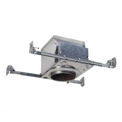 E26 4 in. Aluminum Recessed Lighting Housing for New Construction Ceiling, IC, Air-Tite, Adjustable Socket Bracket by Halo