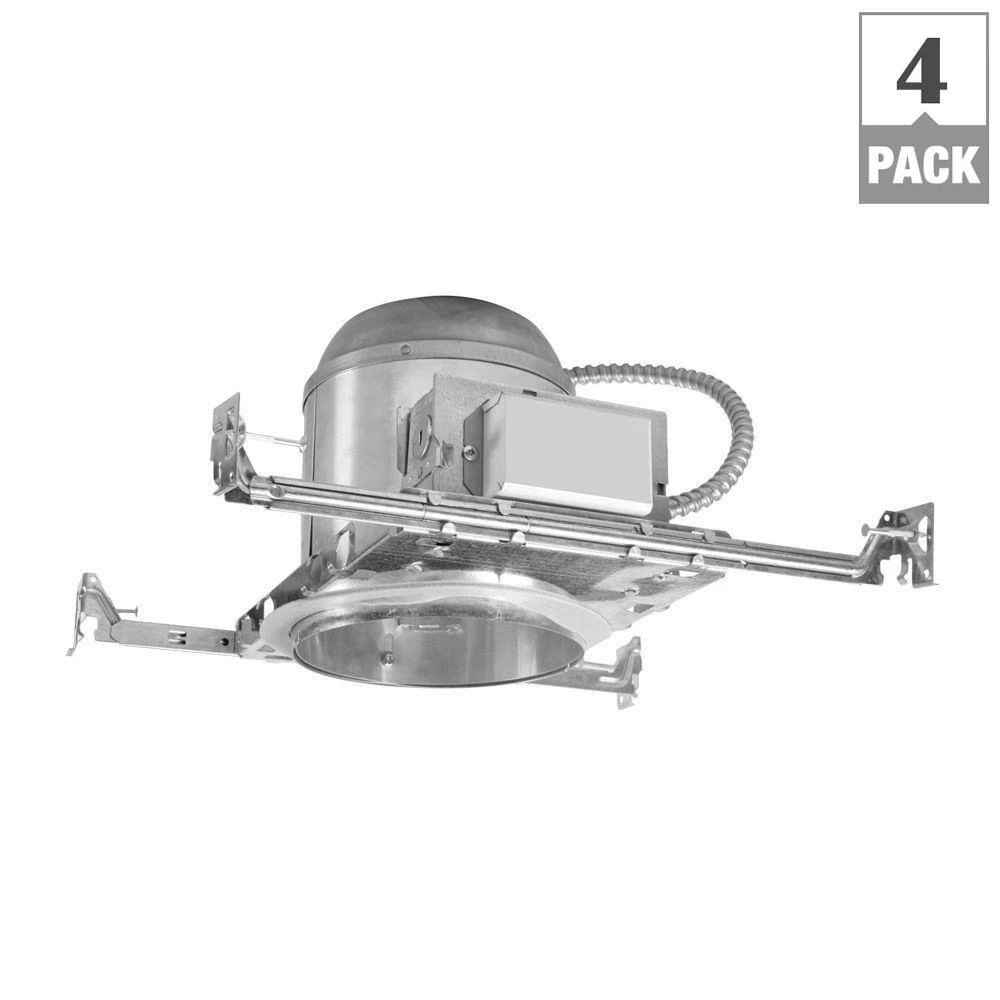 H272 6 in. Aluminum CFL Recessed Lighting Housing for New Construction Ceiling, Insulation Contact, Air-Tite (4-Pack) by Halo 4 H272 6 in. Aluminum CFL Recessed Lighting Housing for New Construction Ceiling, Insulation Contact, Air-Tite (4-Pack) by Halo - Image 2
