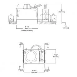 6 in. Aluminum Recessed Lighting Housing for New Construction Shallow Ceiling, Insulation Contact, Air-Tite (6-Pack) by Halo -Halo Shop halo recessed lighting housings h27icat 6pk 1d 1000