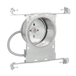 6 in. Aluminum Recessed Lighting Housing for New Construction Shallow Ceiling, Insulation Contact, Air-Tite (6-Pack) by Halo -Halo Shop halo recessed lighting housings h27icat 6pk 40 1000