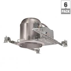 H750 6 in. Aluminum LED Recessed Lighting Housing for New Construction Ceiling, T24, IC Rated, Air-Tite (6-Pack) by Halo -Halo Shop halo recessed lighting housings h750icat 6pk 1d 1000