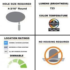 4 in. Selectable New Construction/Remodel Recessed Integrated LED Kit & Bronze Motion Activated Twin Head LED FloodLight by Halo -Halo Shop halo recessed lighting kits hlb4fs mst18ldf 4f 1000