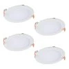 HLB 6 in. Color Selectable New Construction or Remodel Canless Recessed Integrated LED Kit (4-Pack) by Halo