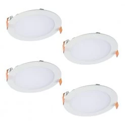 HLB 6 in. Color Selectable New Construction or Remodel Canless Recessed Integrated LED Kit (4-Pack) by Halo