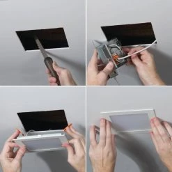 HLB 6 in. Square 4000K Color Temperature New Construction or Remodel Canless Recessed Integrated LED Kit by Halo -Halo Shop halo recessed lighting kits hlb6s099401emwr c3 1000