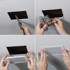 HLB 6 in. Square Color Selectable New Construction or Remodel Canless Recessed Integrated LED Kit by Halo -Halo Shop halo recessed lighting kits hlb6s099fs1emwr 1f 1000