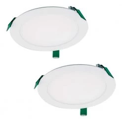 8 in. Selectable CCT New Construction Canless Recessed Integrated LED Kit, (2-Pack) by Halo