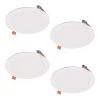 HLBSL6 Series 6 in. 3000K-5000K Selectable CCT Integrated LED White Downlight Recessed Light with Round Trim (4-Pack) by Halo 2 HLBSL6 Series 6 in. 3000K-5000K Selectable CCT Integrated LED White Downlight Recessed Light with Round Trim (4-Pack) by Halo -Halo Shop halo recessed lighting kits hlbsl6099fs35 4pk 64 1000