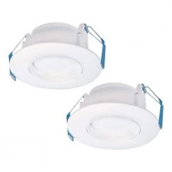 4 in. Selectable CCT Canless Integrated LED New Construction or Remodel Recessed Adjustable Gimbal Kit (2-Pack) by Halo