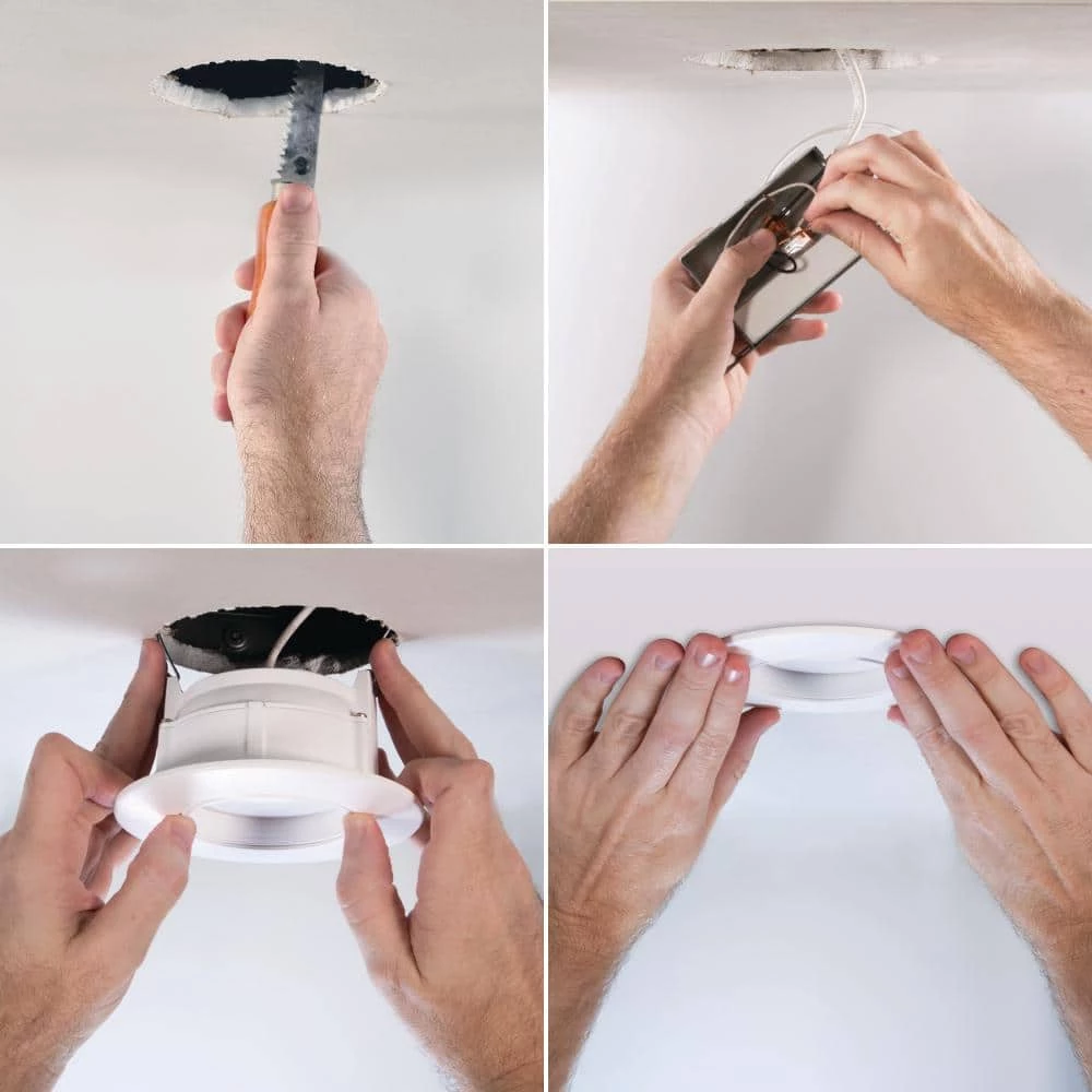 4 in. Selectable CCT Canless Integrated LED New Construction or Remodel Recessed Adjustable Gimbal Kit (6-Pack) by Halo 7 4 in. Selectable CCT Canless Integrated LED New Construction or Remodel Recessed Adjustable Gimbal Kit (6-Pack) by Halo - Image 5