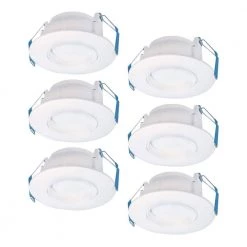 4 in. Selectable CCT Canless Integrated LED New Construction or Remodel Recessed Adjustable Gimbal Kit (6-Pack) by Halo
