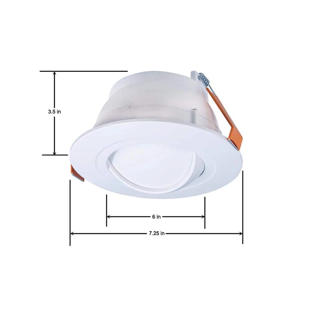 RA 6 in. Selectable CCT New Construction or Remodel Canless Recessed Adjustable Gimbal Integrated LED Kit by Halo 4 RA 6 in. Selectable CCT New Construction or Remodel Canless Recessed Adjustable Gimbal Integrated LED Kit by Halo - Image 2