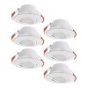 6 in. Selectable CCT Canless Integrated LED New Construction or Remodel Recessed Adjustable Gimbal Kit (6-Pack) by Halo -Halo Shop halo recessed lighting kits ra6dm 6pk 64 1000