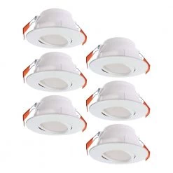 6 in. Selectable CCT Canless Integrated LED New Construction or Remodel Recessed Adjustable Gimbal Kit (6-Pack) by Halo