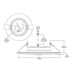 RL6-DM 6 in. White New Construction Integrated LED Recessed Night Light Retrofit Module Kit w/Selectable CCT 1000 Lumens by Halo -Halo Shop halo recessed lighting kits rl6069nlwhdmr c3 1000