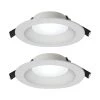 RL 6 in. 2700K-5000K Selectable CCT Remodel Recessed Integrated LED Kit with White Direct Mount (2-Pack) by Halo