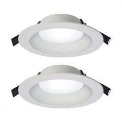 RL 6 in. 2700K-5000K Selectable CCT Remodel Recessed Integrated LED Kit with White Direct Mount (2-Pack) by Halo